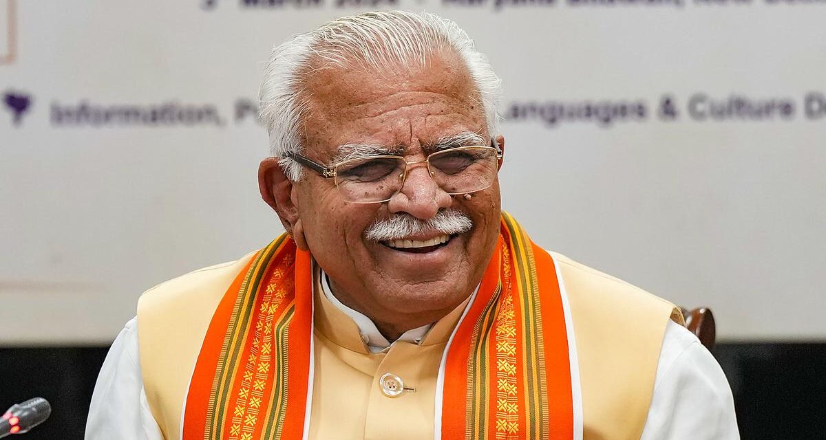 Manohar Lal Khattar, the former chief minister, is stepping up his election campaign in Karnal.