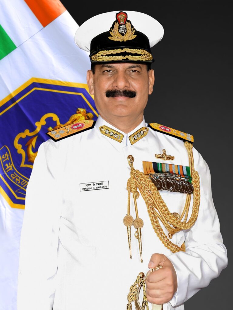 The appointment of Vice Admiral Dinesh Kumar Tripathi as the new Naval Staff
