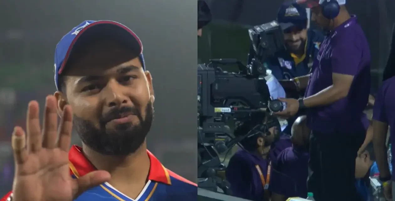 “I apologize, Debasish Bhai,” Rishabh Pant says to the cameraman following the DC vs. GT IPL 2024 match.