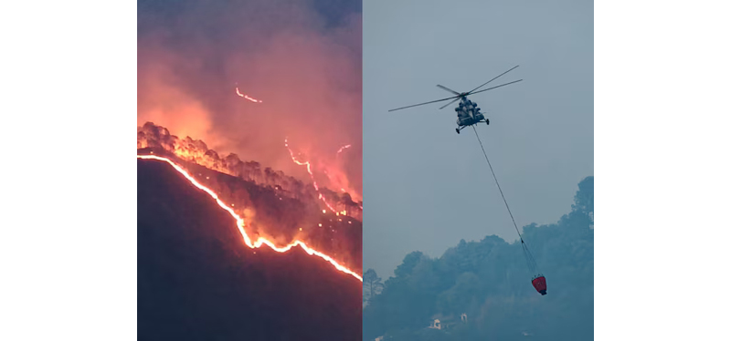 Uttarakhand Forest Fires: 8 new forest fires in a day, with an IAF helicopter supporting second-day firefighting efforts