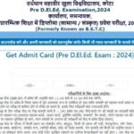 Exam day procedures, a direct connection, and the BSTC Rajasthan Pre DElEd admit card 2024 are available at predeledraj2024.in.