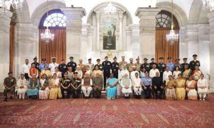 PM is present at Rashtrapati Bhavan for the Defense Investiture Ceremony (Phase 1) in 2024.
