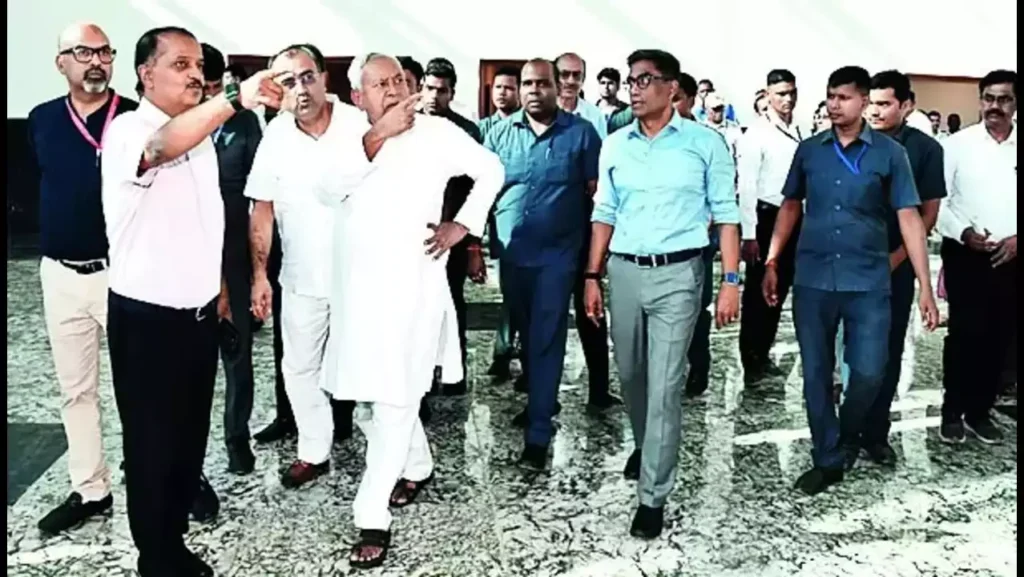 CM Nitish Kumar inspects under-construction Eye Hospital of Indira Gandhi Institute of Medical Sciences