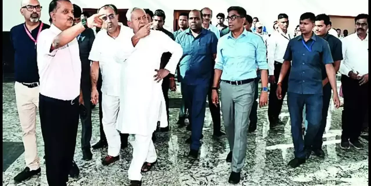 CM Nitish Kumar inspects under-construction Eye Hospital of Indira Gandhi Institute of Medical Sciences