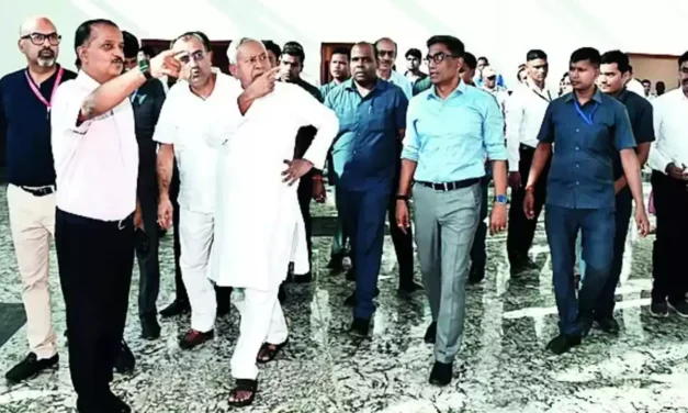 CM Nitish Kumar inspects under-construction Eye Hospital of Indira Gandhi Institute of Medical Sciences