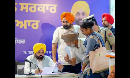 CM Bhagwant Mann listens grievances of people during Sarkar Tuhaade Dwaar at Jalandhar