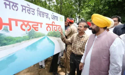 CM Bhagwant Mann reviews work of Malwa Canal, the first ever canal to be constructed in state in post-independence era