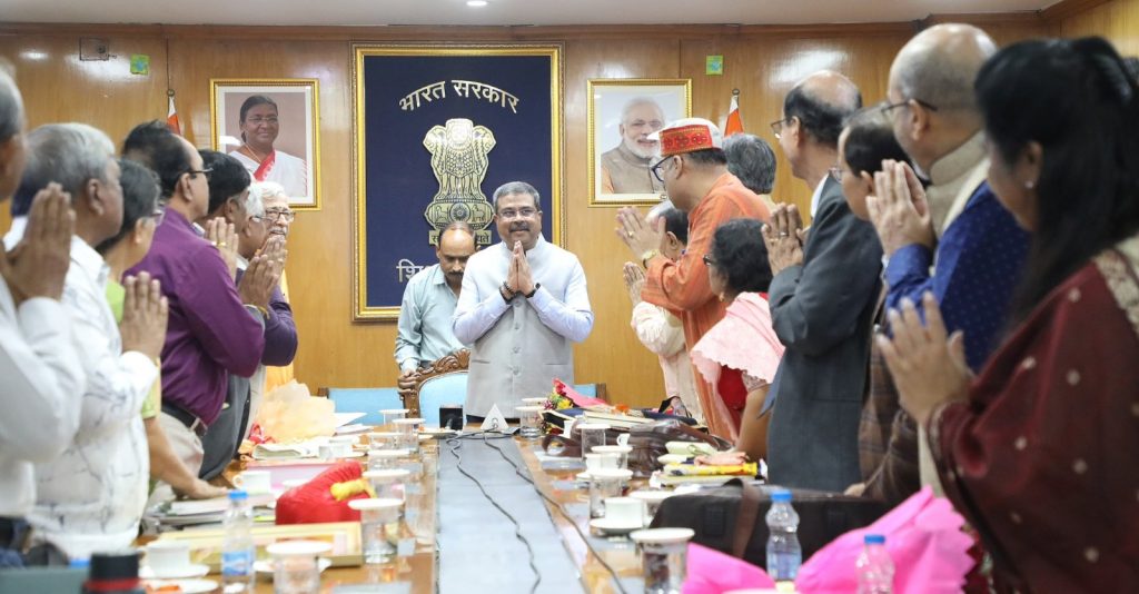 Union Minister Dharmendra interacts with scholars of five newly classified classical languages