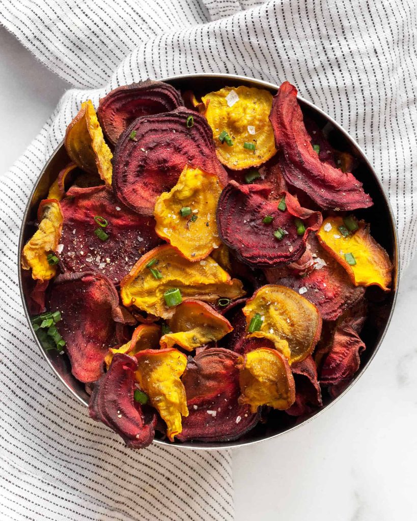 Try this simple Brinjal and Beetroot Chips recipe