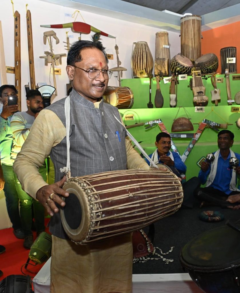 CM Vishnu Deo Sai performed danced with the artists while playing the Mandar