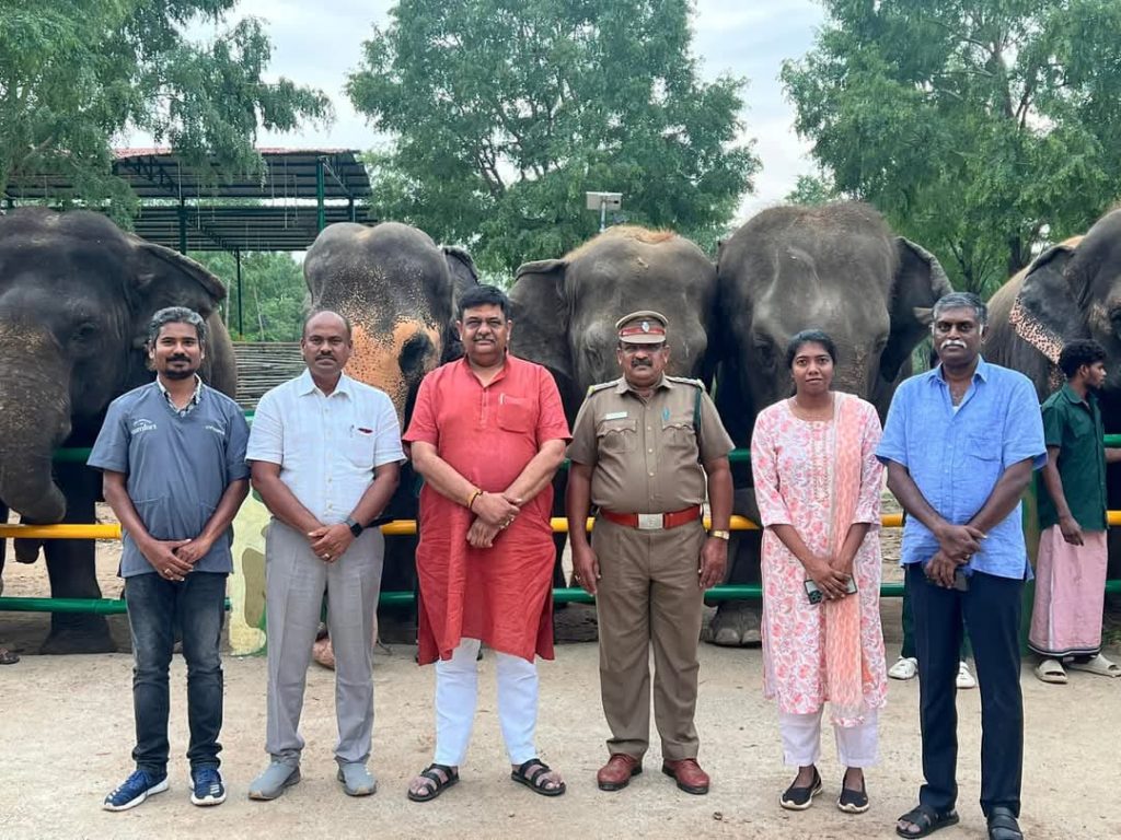 Rajasthan Minister Sanjay inspected the Elephant Rescue and Rehabilitation Center and Butterfly Conservatory of Tiruchirappalli