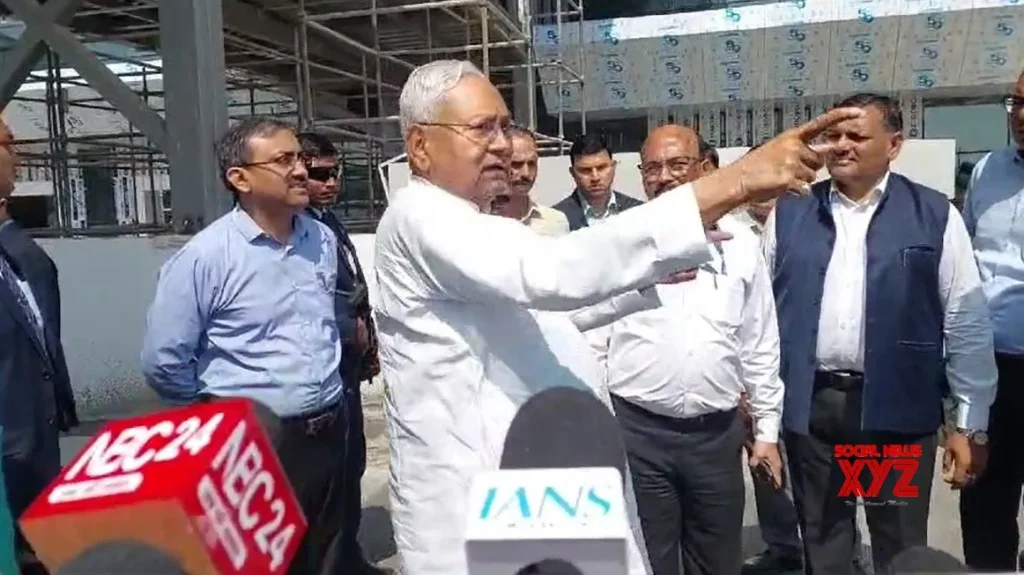 CM Nitish inspected site of terminal of under-construction Jayaprakash Narayan International Airport and proposed international airport at Bihta.