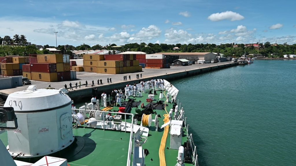 ICGS Saksham Arrives at Antsiranana Port in Madagascar