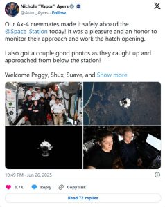 India Returns to Space: Shubhanshu Shukla Docks with ISS After 41 Years