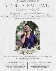 “No One Can Ever Be Like You”: Addite Malik’s Tribute to Late Vibhu Raghave