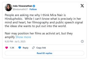 Indu Viswanathan Accuses Filmmaker Mira Nair of ‘Hinduphobia’ Over Portrayal of Hindu Characters
