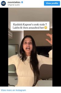 Bigg Boss’ Kashish Kapoor Accuses Cook of Stealing ₹7 Lakh and Assaulting Her