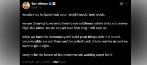 Sam Altman Says OpenAI’s New Model Is ‘Not Ready’—Here’s Why That’s a Big Deal

