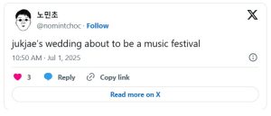 “I’ve Met Someone Precious” — Jukjae Announces Marriage to Hur Song Yeon