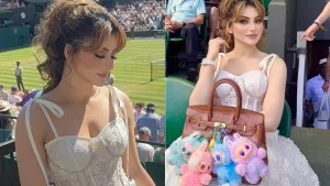 Urvashi Rautela Turns Heads at Wimbledon with Quirky Labubu Doll Accessory