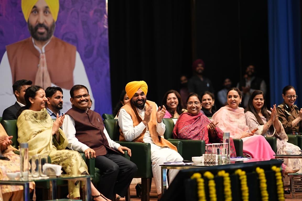 CM Bhagwant Singh Mann addressing International Women’s Day event at Punjab Agricultural University